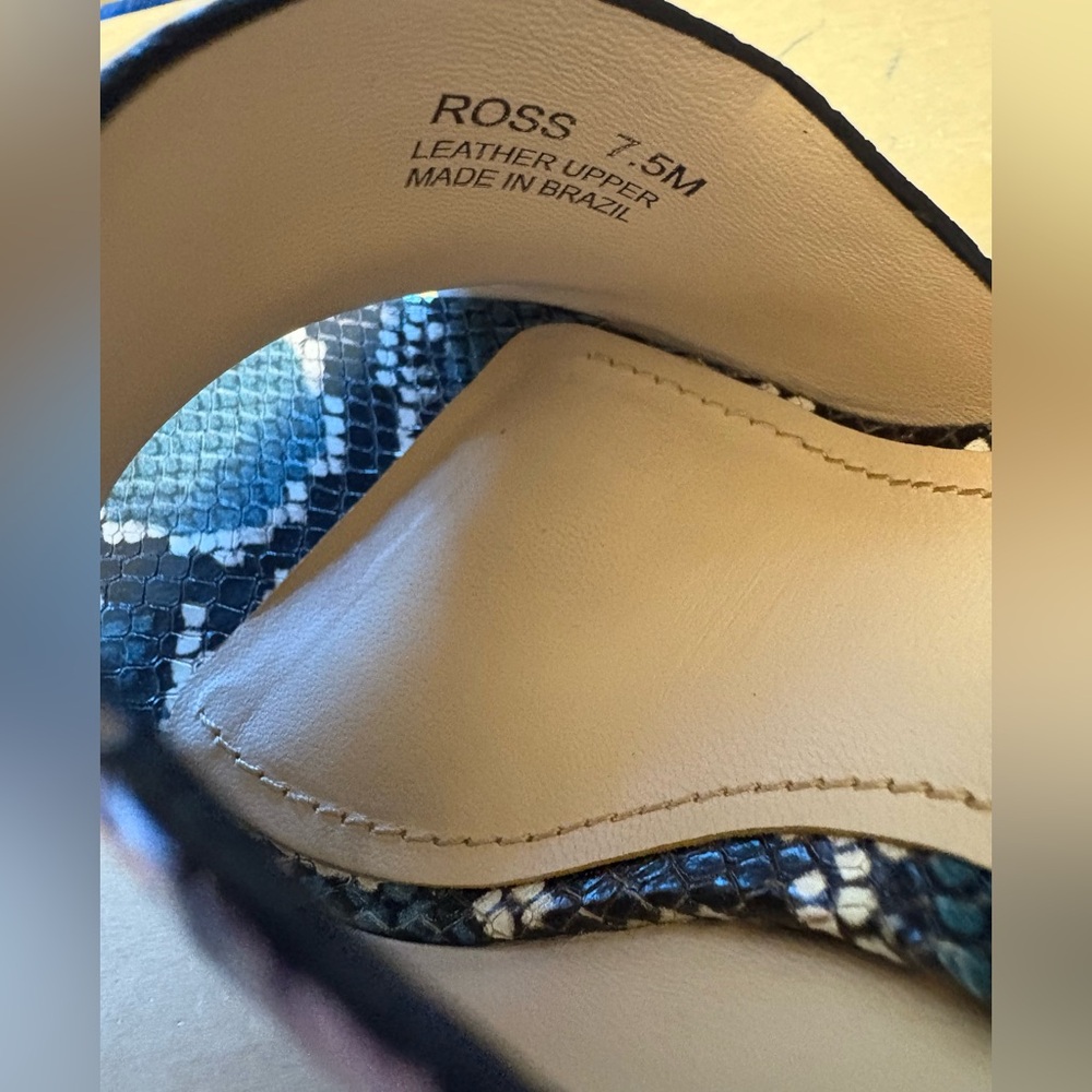 botkier Ross Block Heel-Slide Sandal in Snake Print Leather-Size: 7.5-Preowned - Picture 7 of 7